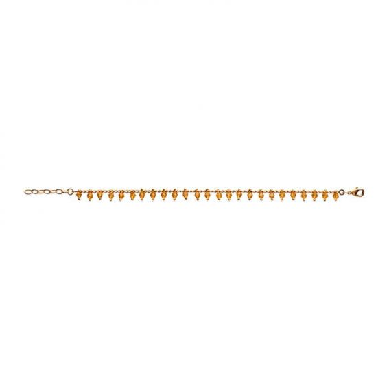 Bracelet pl-or 750 3mic cristal