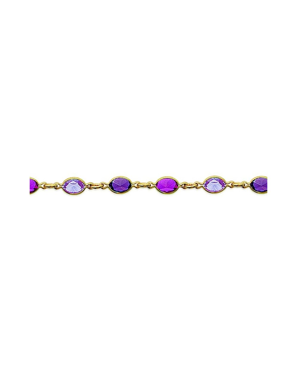 Bracelet pl-or 750 3mic cristal