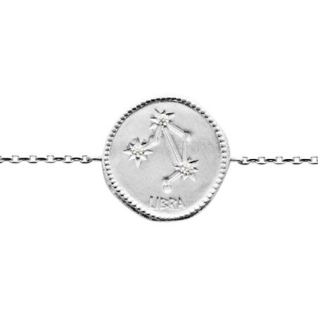 Bracelet argent 925 rhodie oz balance