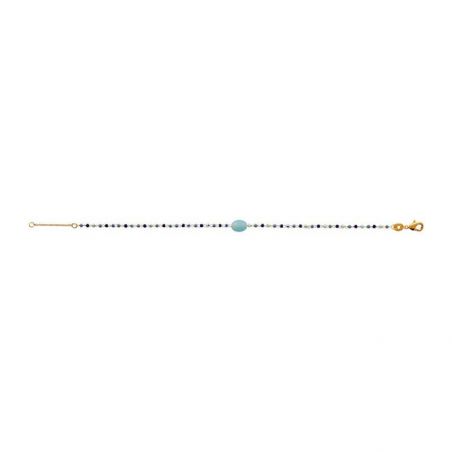 Bracelet pl-or 750 3mic amazonite