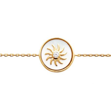 Bracelet pl-or 750 3mic nacre oz