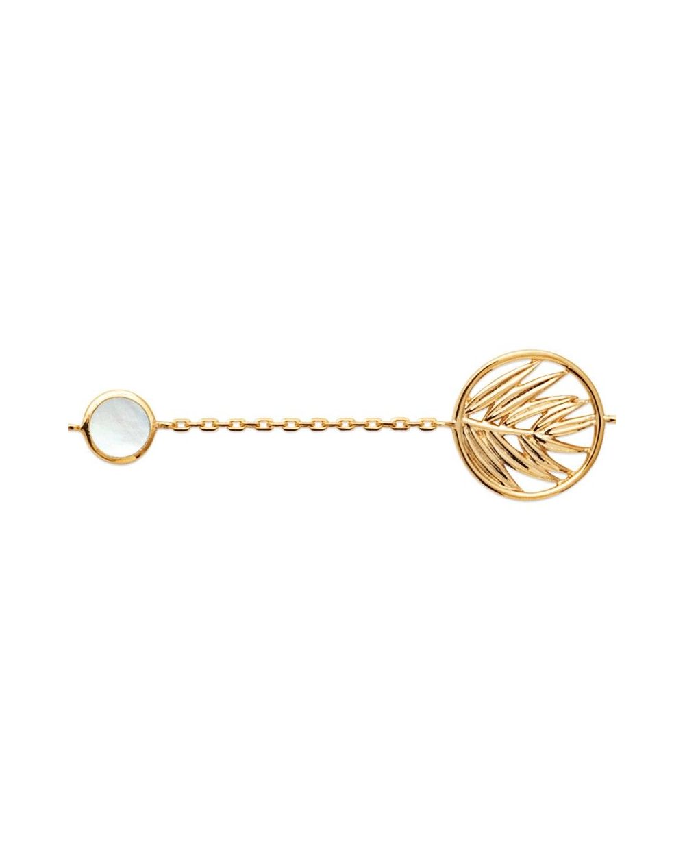 Bracelet pl-or 750 3mic nacre