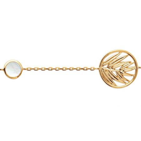 Bracelet pl-or 750 3mic nacre
