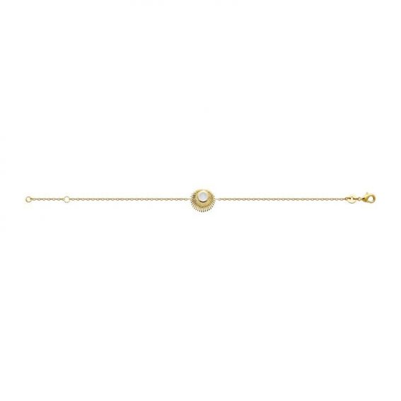 Bracelet pl-or 750 3mic nacre