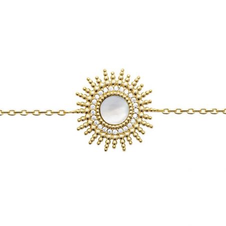 Bracelet pl-or 750 3mic nacre oz