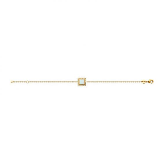 Bracelet pl-or 750 3mic nacre oz
