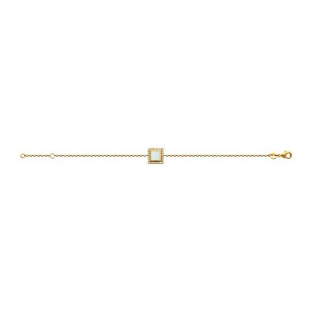 Bracelet pl-or 750 3mic nacre oz