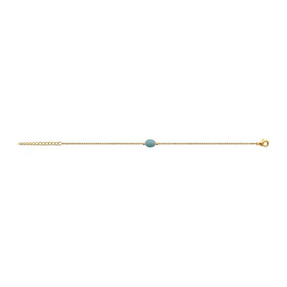 Bracelet pl-or 750 3mic amazonite