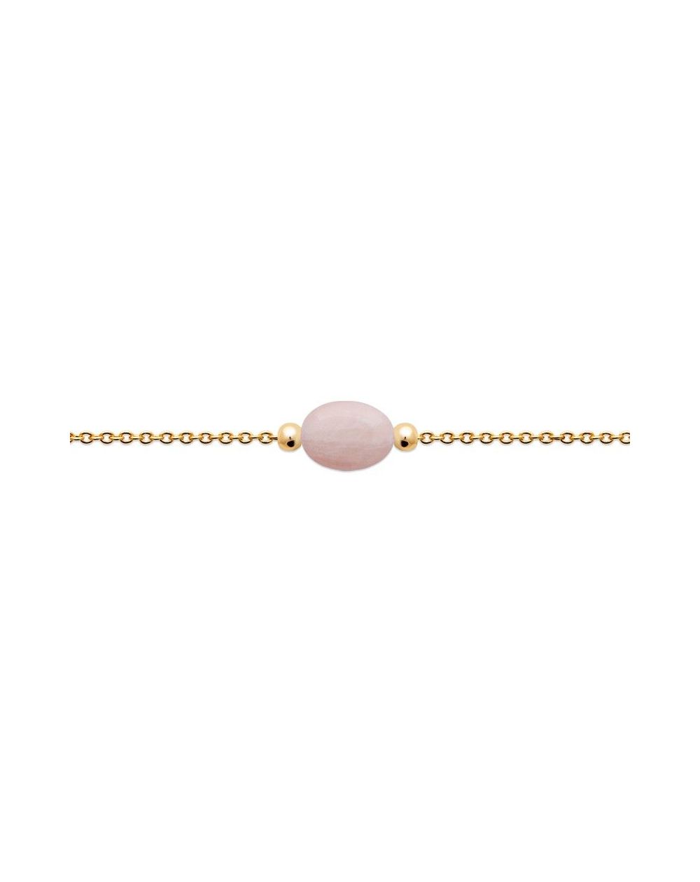 Bracelet pl-or 750 3mic quartz rose
