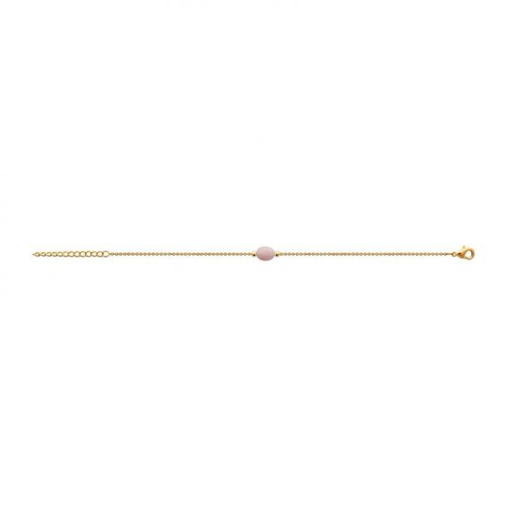 Bracelet pl-or 750 3mic quartz rose