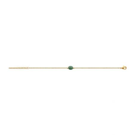 Bracelet pl-or 750 3mic quartzite vert