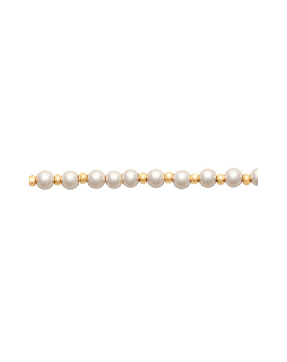 Bracelet pl-or 750 3mic perles imit