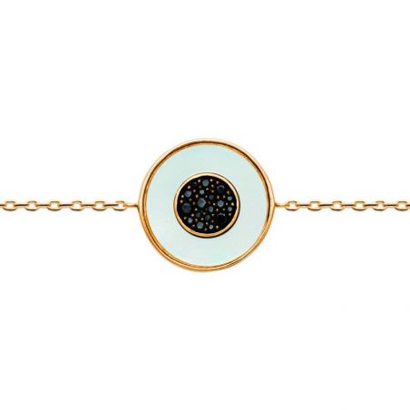 Bracelet pl-or 750 3mic nacre ps