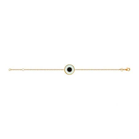 Bracelet pl-or 750 3mic nacre ps