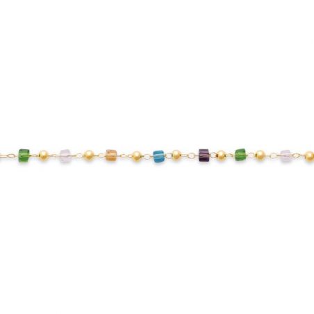 Bracelet pl-or 750 3mic cristal