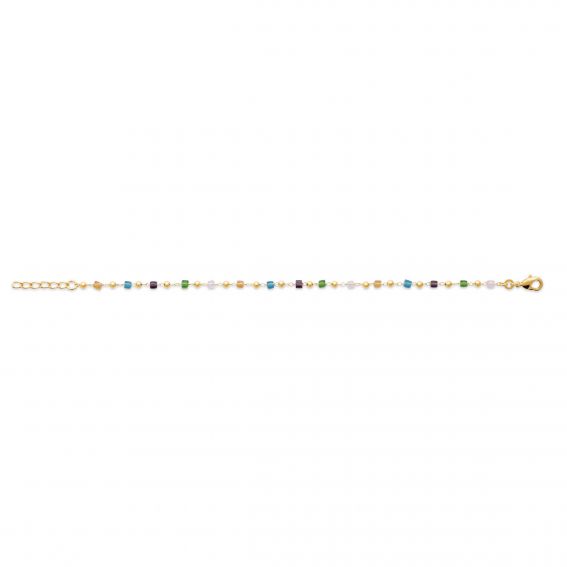 Bracelet pl-or 750 3mic cristal