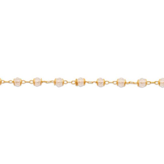 Bracelet pl-or 750 3mic cristal