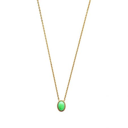Collier pl-or 750 3mic aventurine