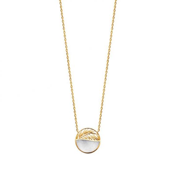Collier pl-or 750 3mic nacre