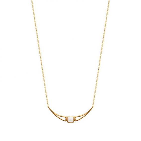 Collier pl-or 750 3mic nacre