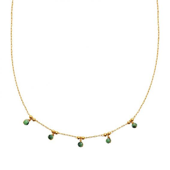 Collier pl-or 750 3mic rubis zoisite