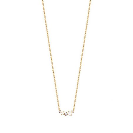 Collier pl-or 750 3mic pierre de lune