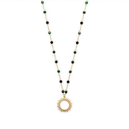 Collier pl-or 750 3mic rubis zoisite