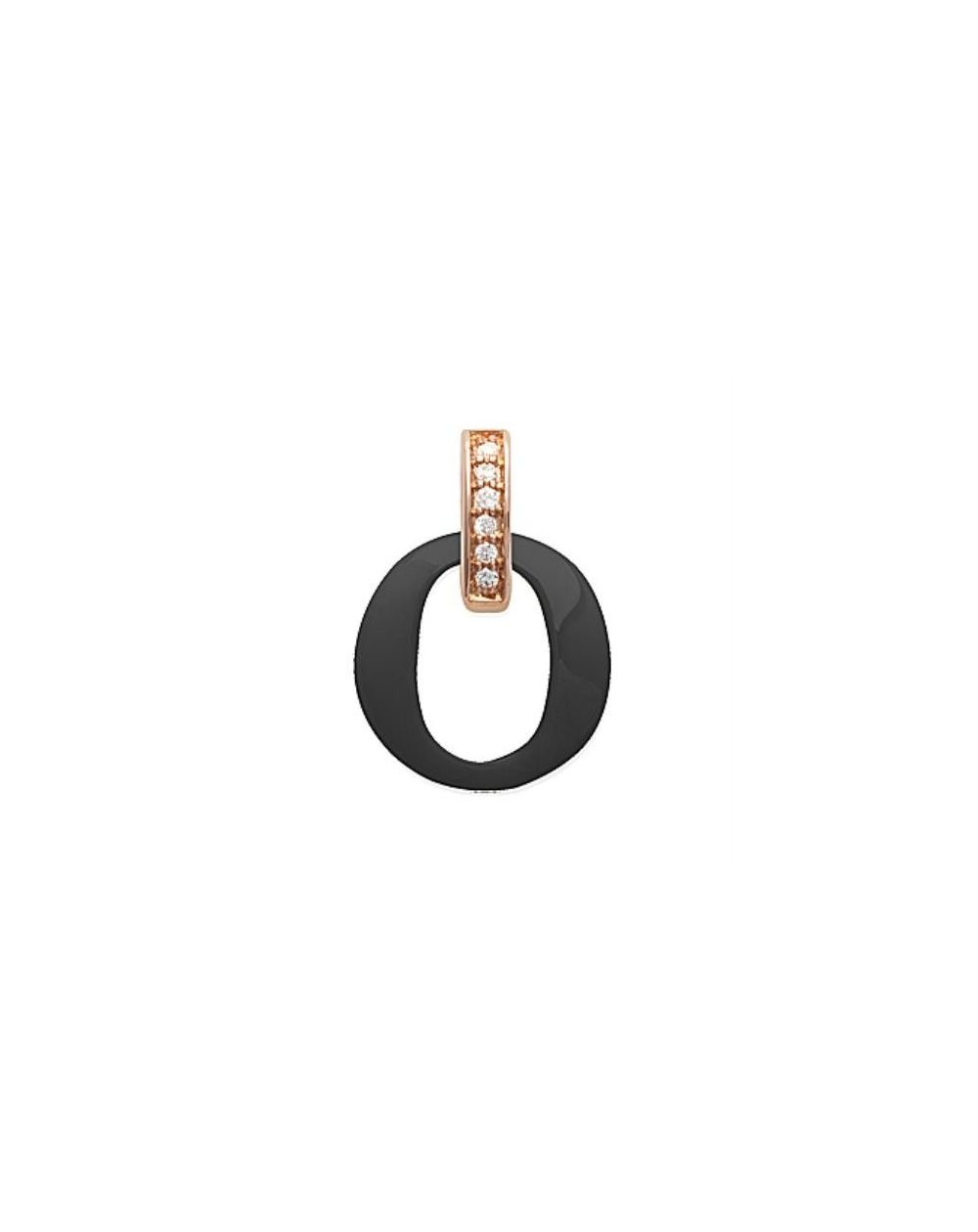 Pendentif pl-or 750 3mic rose oz ceramique