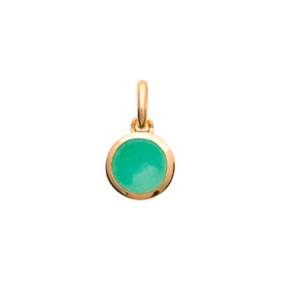 Pendentif pl-or 750 3mic aventurine
