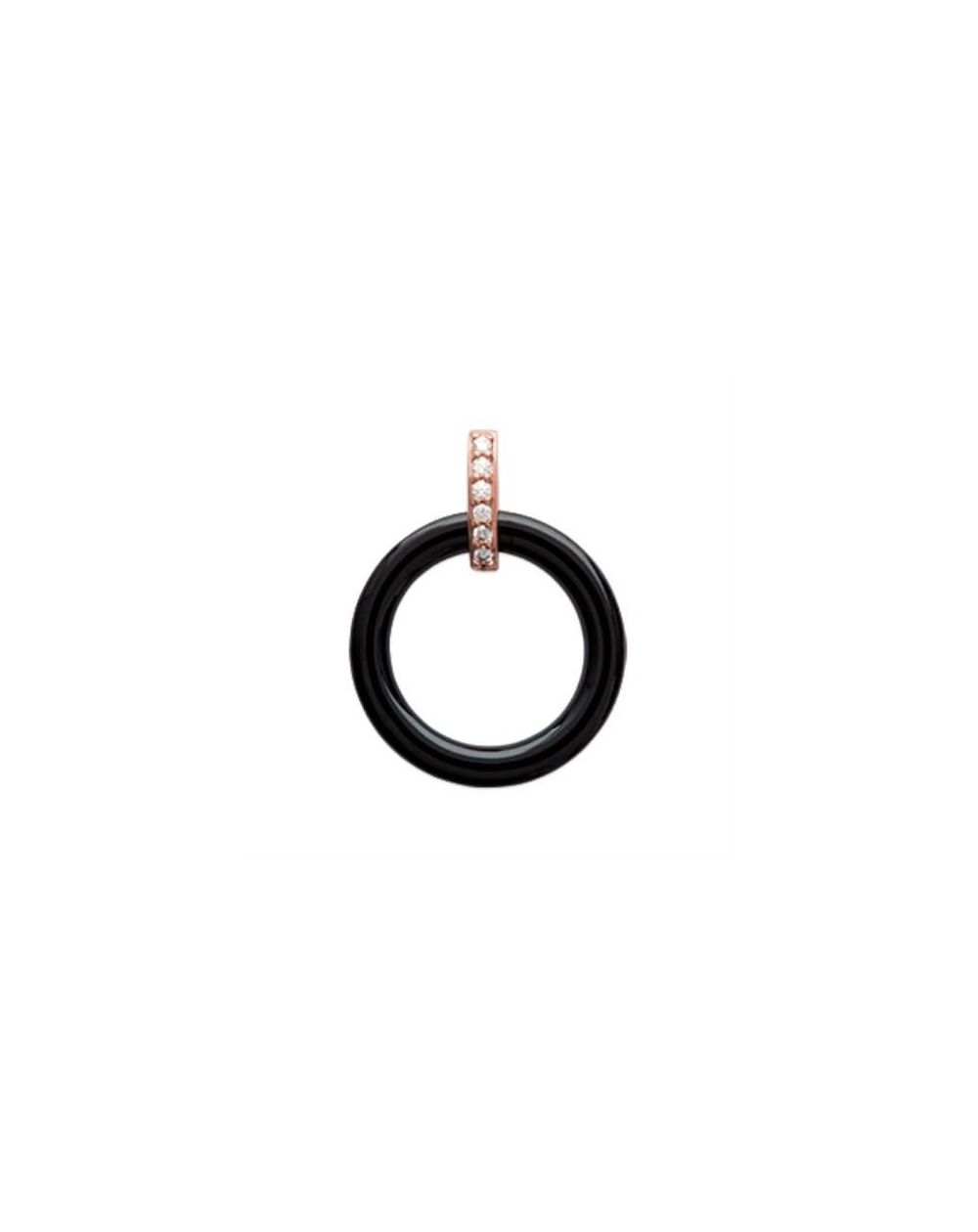 Pendentif pl-or 750 3mic rose oz ceramique