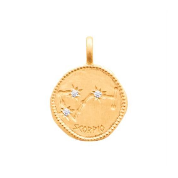 Pendentif pl-or 750 3mic oz scorpion