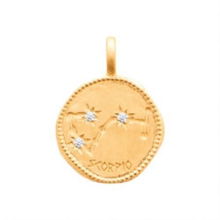 Pendentif pl-or 750 3mic oz scorpion