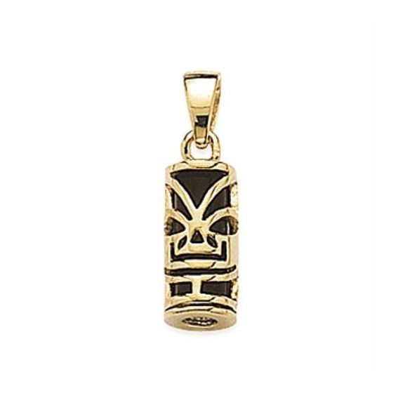 Pendentif pl-or 750 3mic imit onyx
