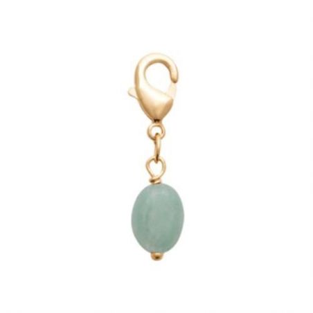 Pendentif pl-or 750 3mic quartzite vert