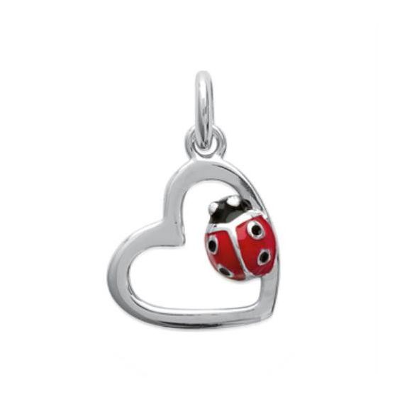 Pendentif argent 925 rhodie email