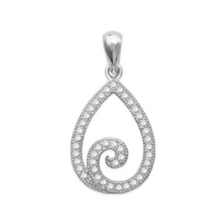 Pendentif argent 925 rhodie oz microserti