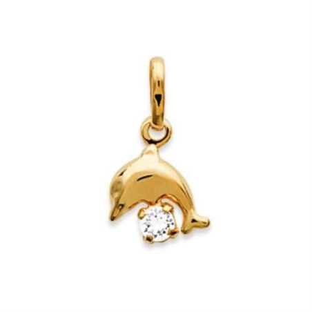 Pendentif pl-or 750 3mic cristal