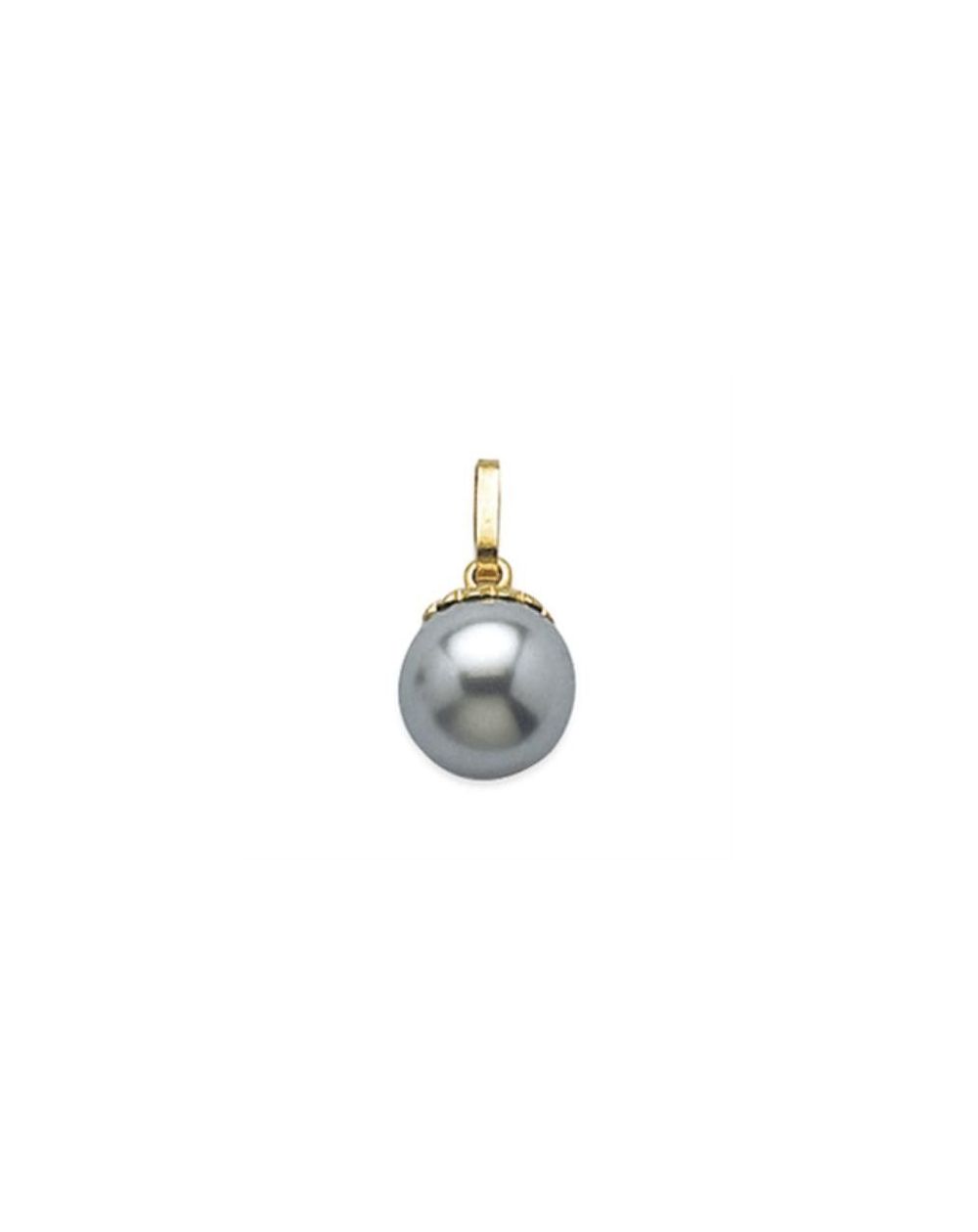 Pendentif pl-or 750 3mic perles imit