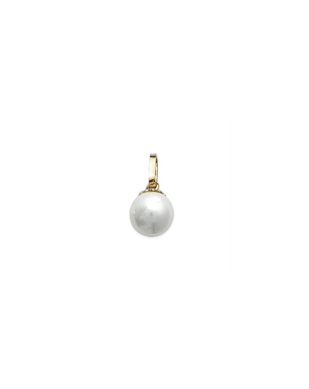 Pendentif pl-or 750 3mic perles imit