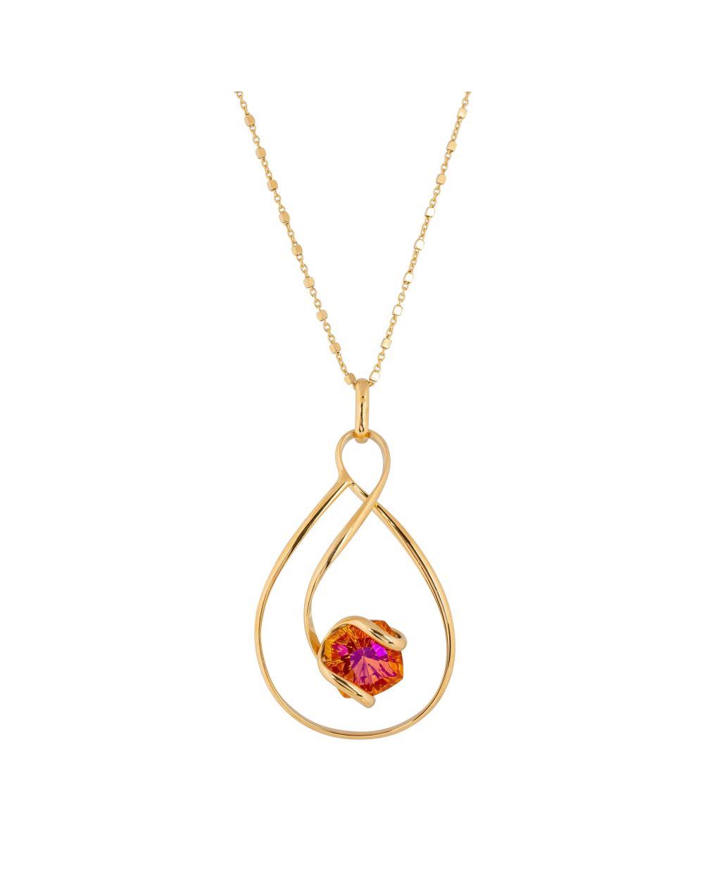 oval Swarovski mint crystal necklace
