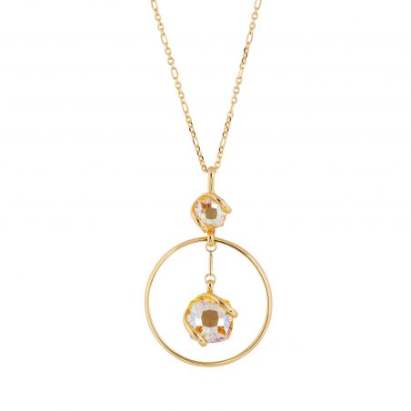 oval Swarovski mint crystal necklace