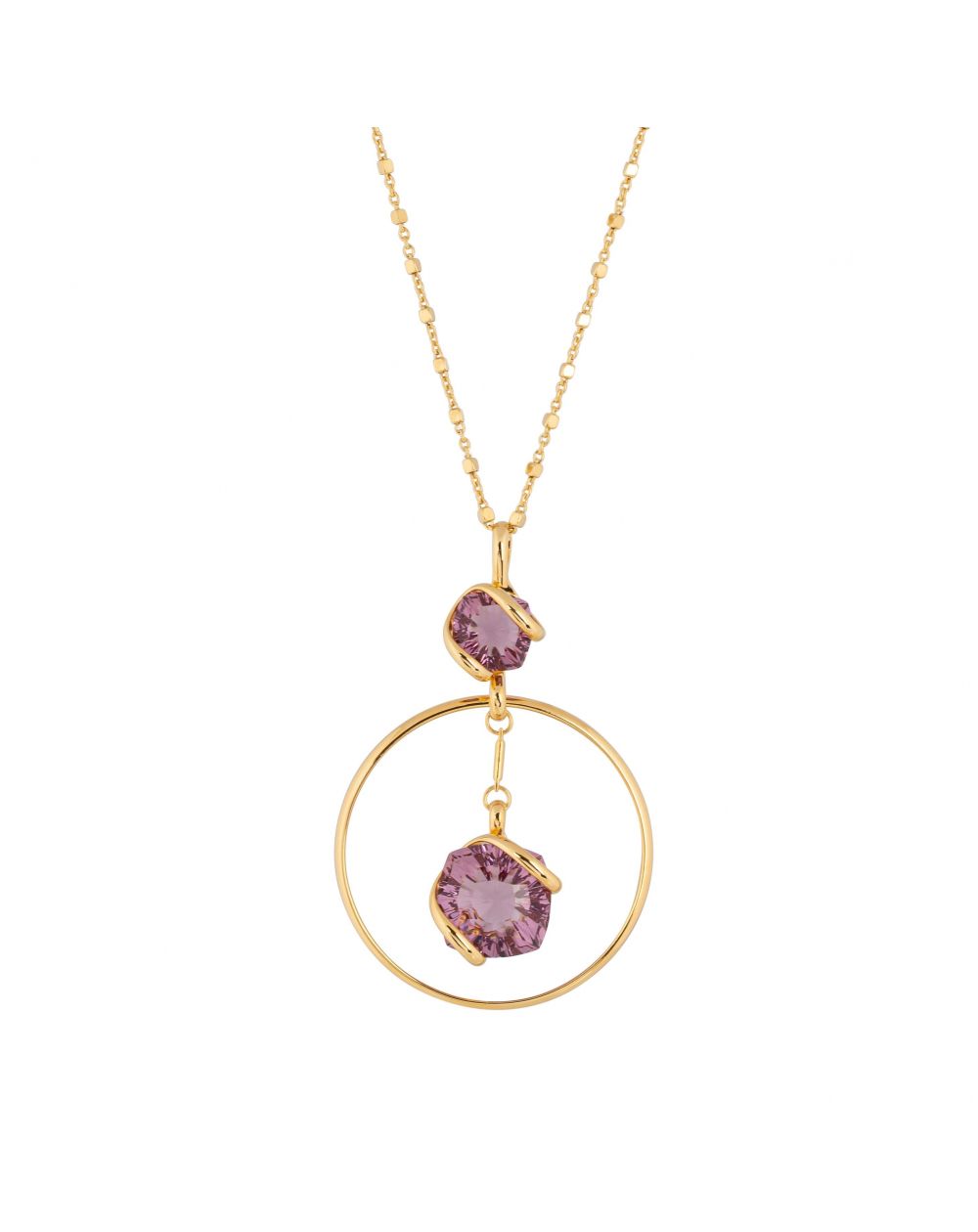 ovale Swarovski munt kristal ketting