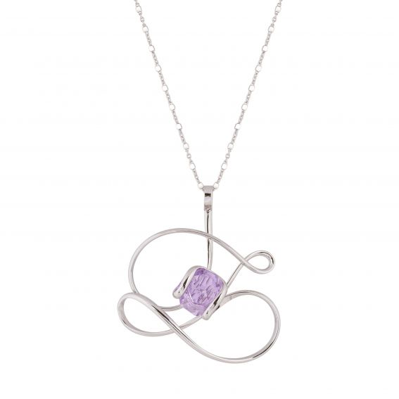 Collier Andrea Marazzini - Cristal Swarovski Octagon Lilla Iris