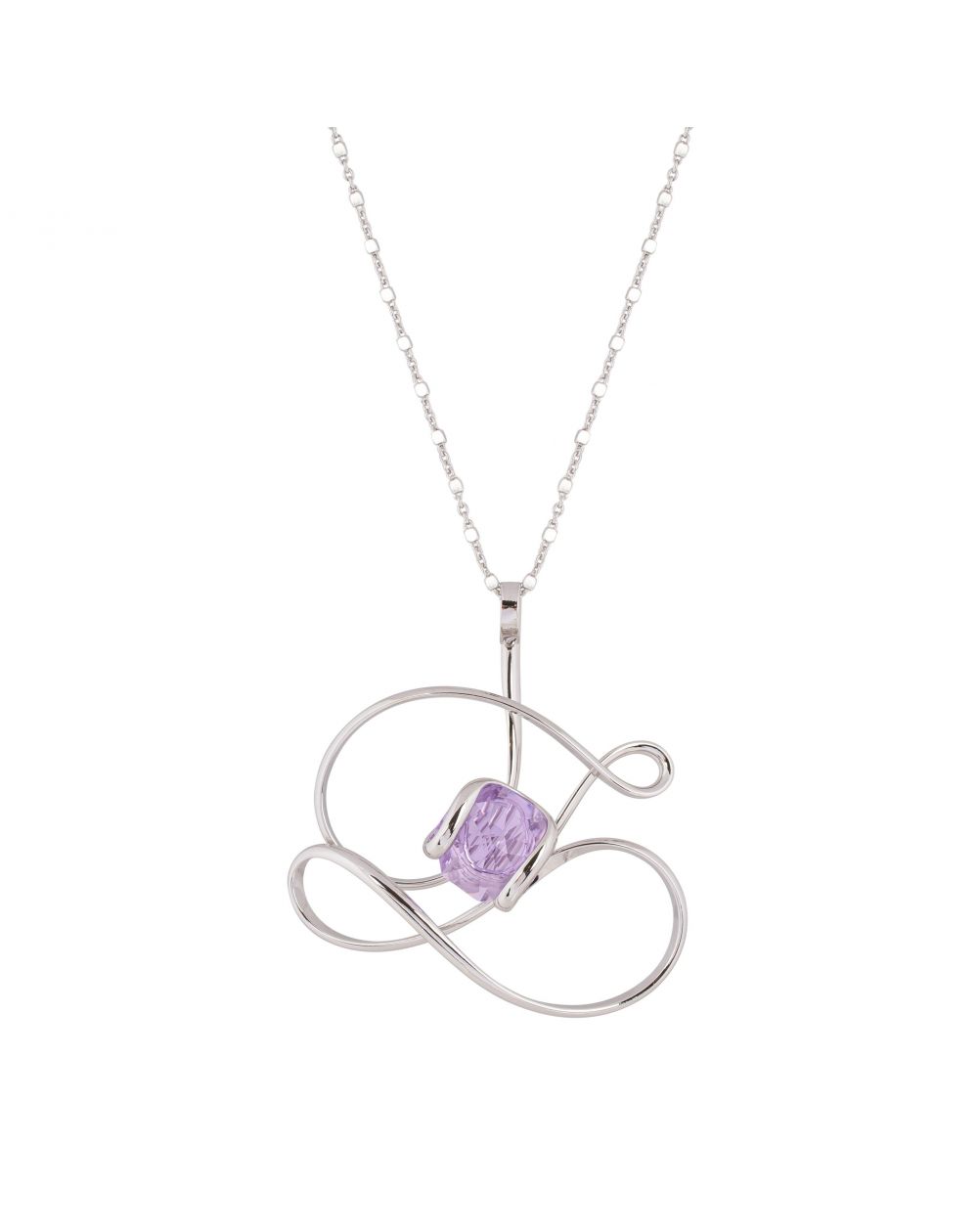 Collier Andrea Marazzini - Cristal Swarovski Octagon Lilla Iris