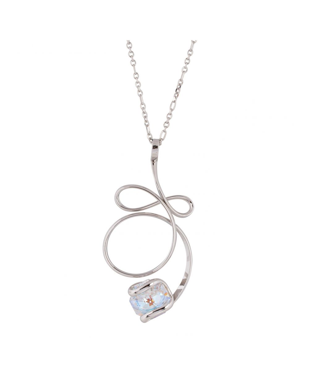 ovale Swarovski munt kristal ketting