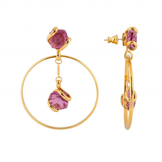 Swarovski blauwe kristallen oorbellen