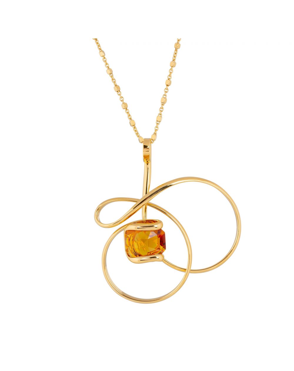 Collier Andrea Marazzini - Cristal Swarovski Octagon Topaze Orchidea