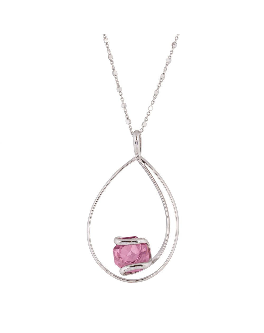 oval Swarovski mint crystal necklace