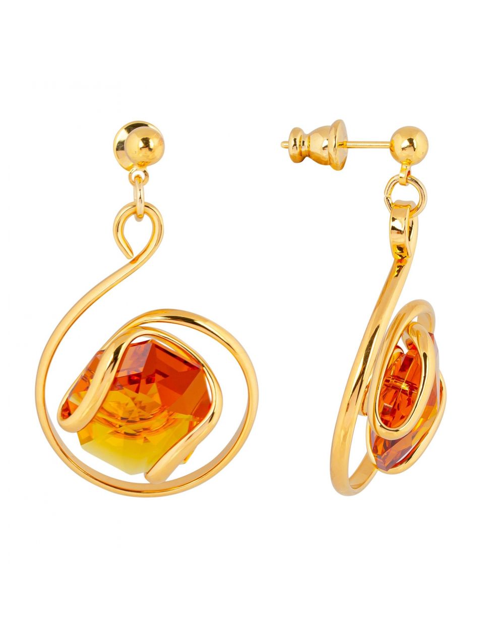 Boucles d'oreille Andrea Marazzini - Octagon Topaze courtes