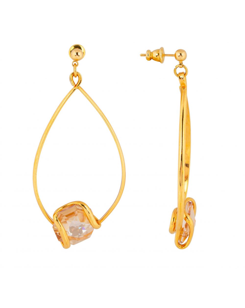 Swarovski blue crystal earrings